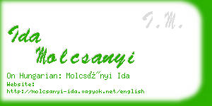 ida molcsanyi business card